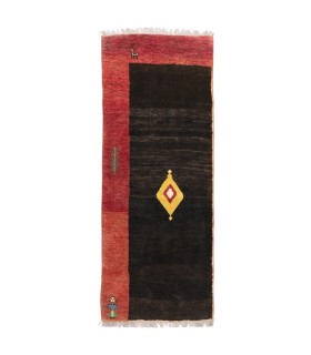 گبه دستباف قدیمی کناره طول دو متر فارس کد 129033