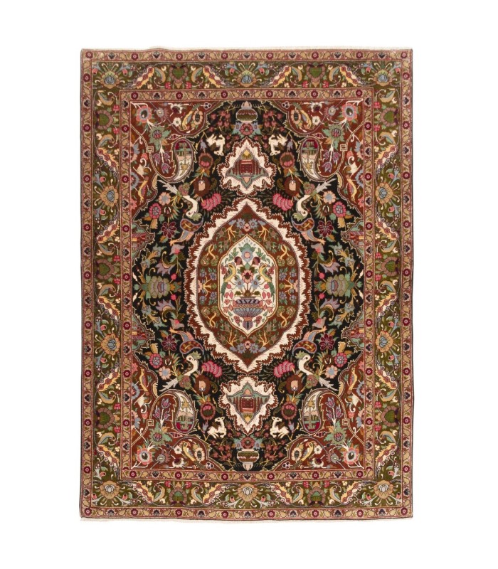 فرش دستباف قدیمی سه متری تبریز کد 705256