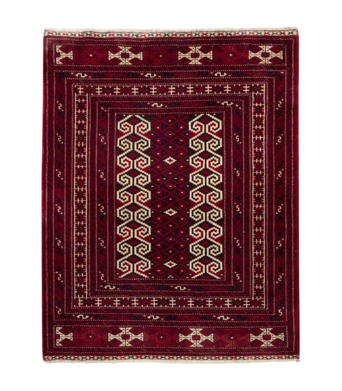 فرش دستباف قدیمی یک متری ترکمن کد 705244