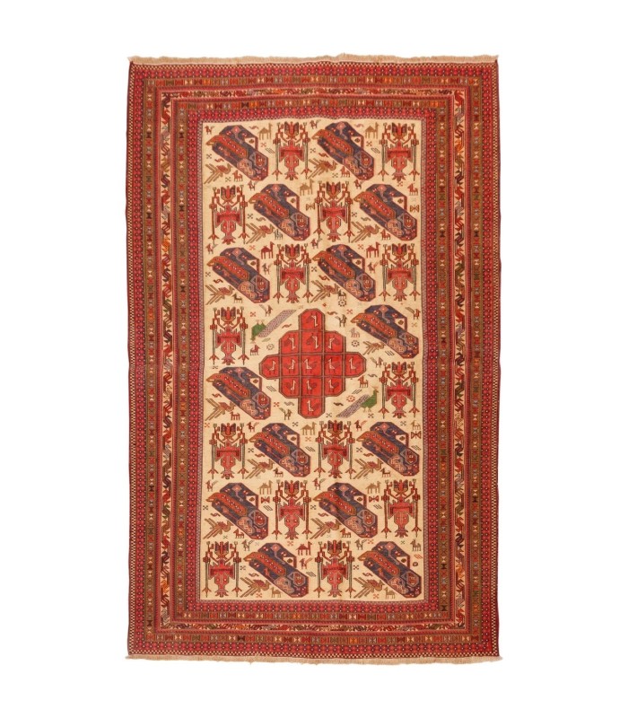 گلیم دستباف قدیمی دو متری سیرجان کد 187403
