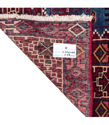 فرش دستبافت قدیمی طول چهار متری شاهسون کد 102229