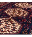 فرش دستبافت قدیمی طول چهار متری شاهسون کد 102227