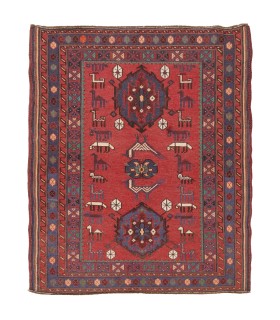 گلیم دستباف قدیمی یک متری سیرجان کد 709040