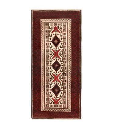 فرش دستباف قدیمی کناره طول دو متر بلوچ کد 705494