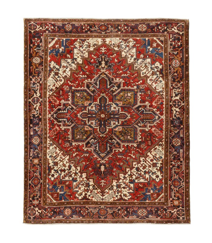 فرش دستباف قدیمی پنج و نیم متری هریس کد 705547