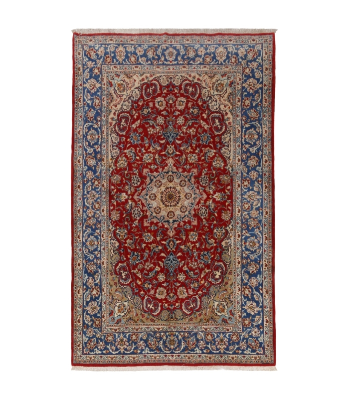 فرش دستباف قدیمی چهار متری اصفهان کد 181056