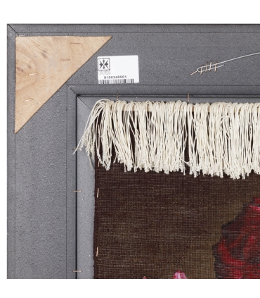 تابلو فرش دستباف گل رز در گلدان تبریز کد 910034