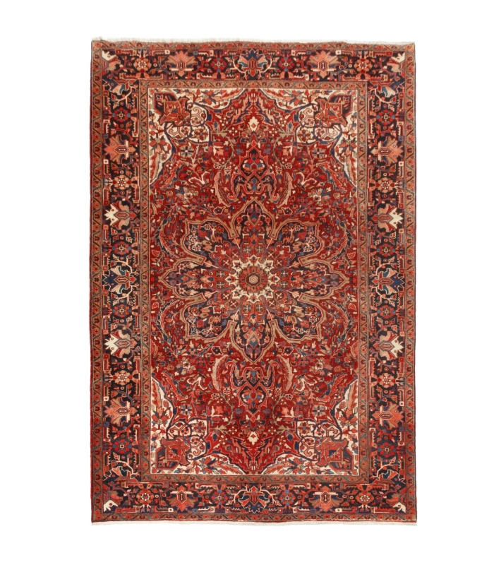 فرش دستباف قدیمی نه و نیم متری اهر کد 705605