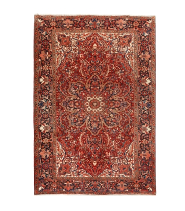 فرش دستباف قدیمی نه و نیم متری اهر کد 705605