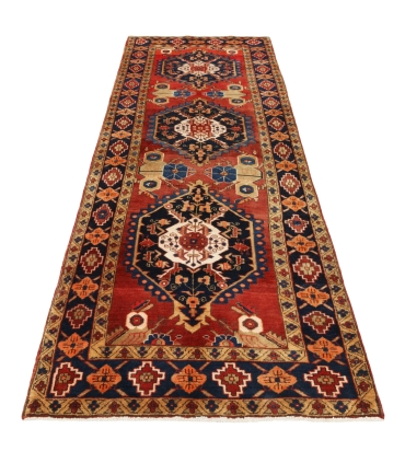 فرش دستباف قدیمی کناره طول سه متر هریس کد 705630