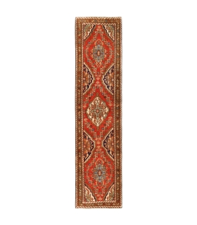 فرش دستباف قدیمی کناره طول سه و نیم متر مشگین شهر کد 705635