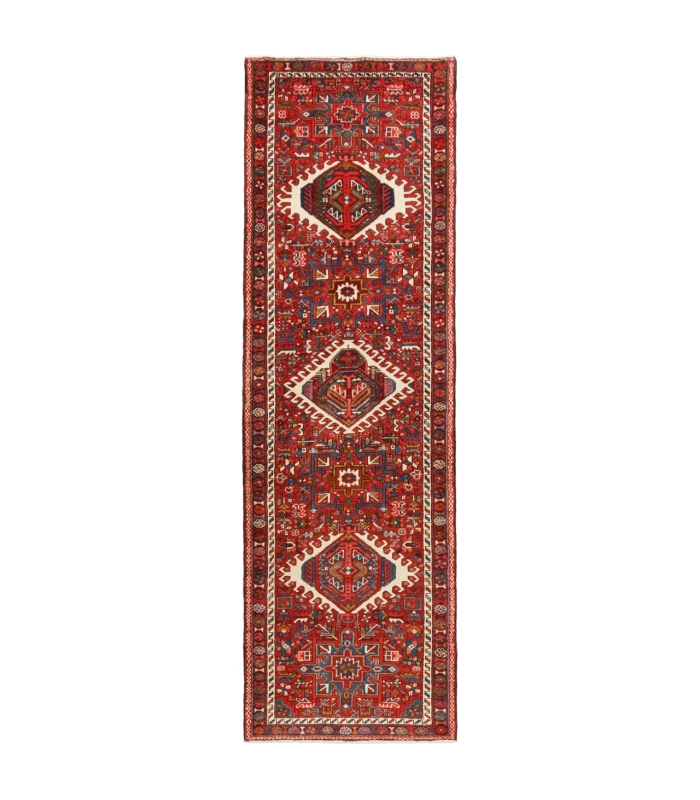فرش دستباف قدیمی کناره طول سه متر قرجه کد 705642