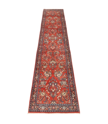 فرش دستباف قدیمی کناره طول سه و نیم متر ساروق کد 705650