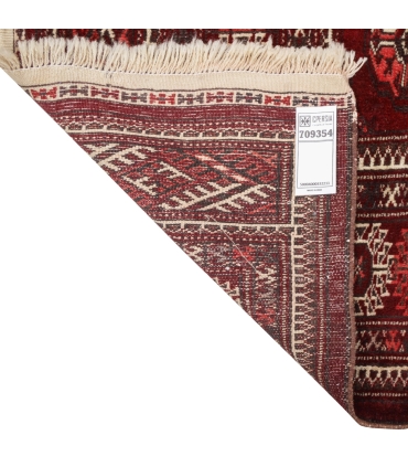 فرش دستباف وینتیج قدیمی سه و نیم متری ترکمن کد 709354
