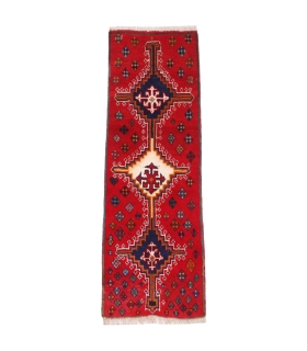 فرش دستباف قدیمی کناره طول یک و نیم متر شیراز کد 709365