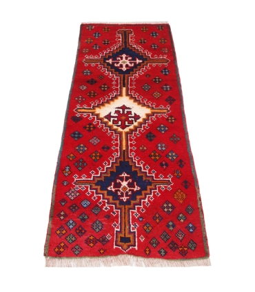 فرش دستباف قدیمی کناره طول یک و نیم متر شیراز کد 709365