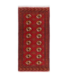 فرش دستباف قدیمی یک متری ترکمن کد 709366