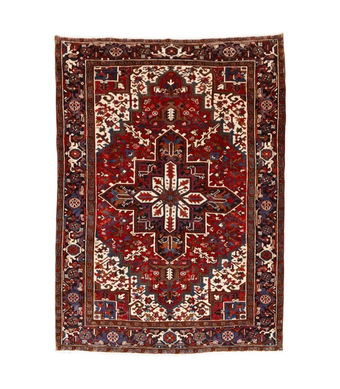 فرش دستباف قدیمی پنج و نیم متری هریس کد 179719
