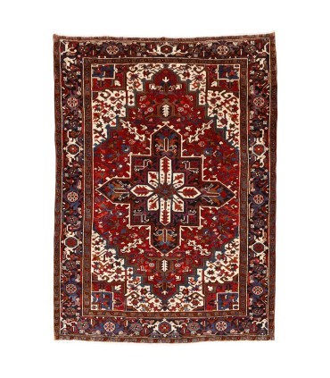 فرش دستباف قدیمی پنج و نیم متری هریس کد 179719