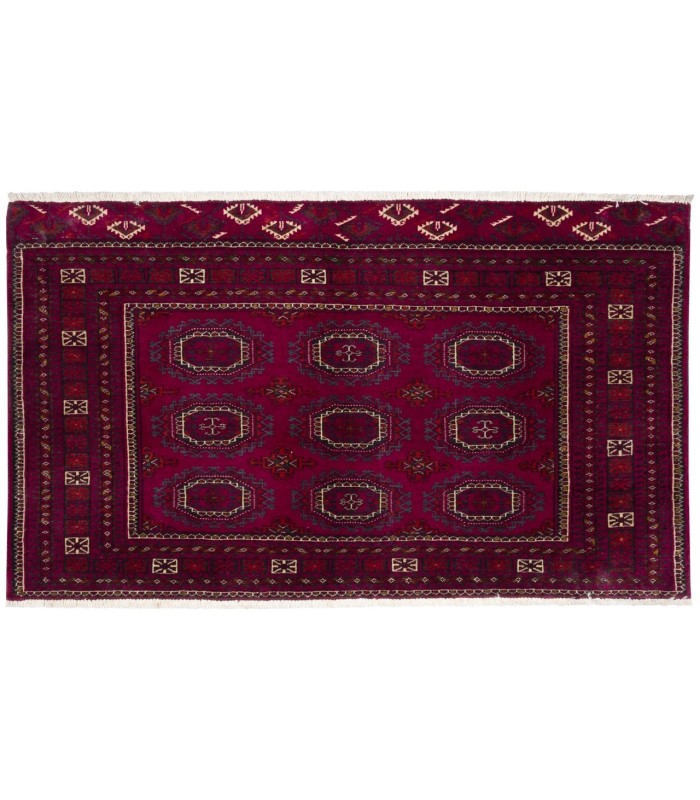 فرش دستباف قدیمی یک متری ترکمن کد 705485